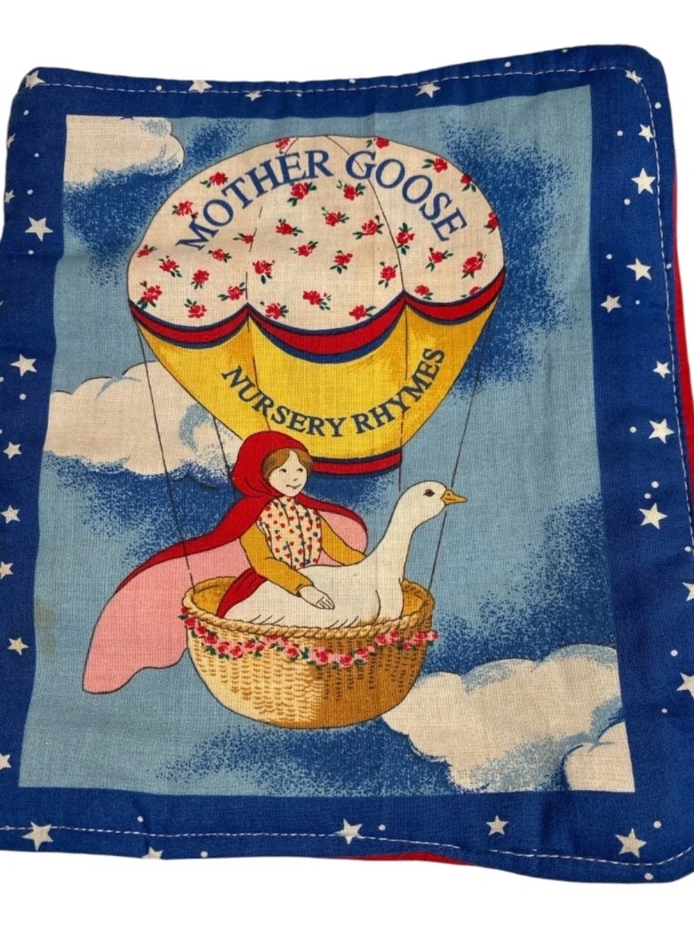 Vintage Mother Goose Nursery Rhymes Soft Clot Baby Book